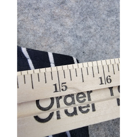 ExOfficio Dress Womens Medium Black White Stripe Keyhole Back Ponte Fit Flare - Picture 10 of 12